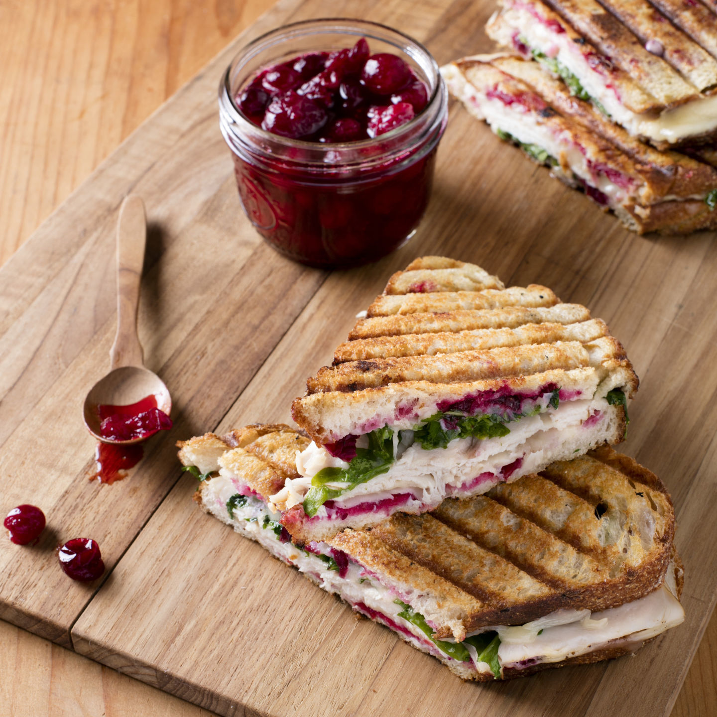Food Column ATK Smoked Turkey Panini with Simple Cranberry Sauce